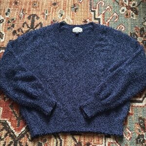 Universal Thread Shaggy Blue V-Neck Sweater